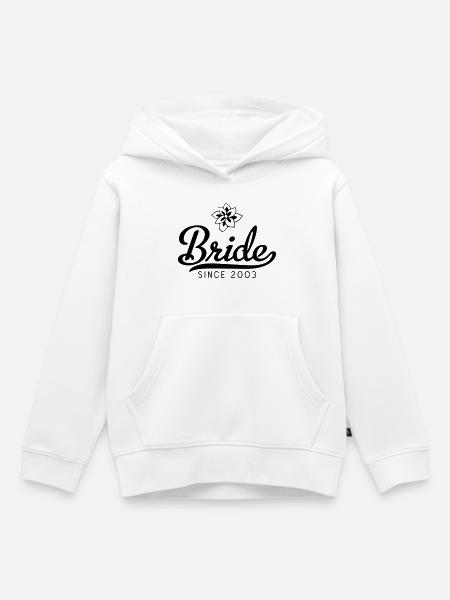 Bride since 2003 - Kinder Premium Organic Hoodie - Weiß
