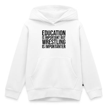 lutte - Sweat Premium à capuche enfant bio - blanc - Devant - AI Model Kid Female (0cm)