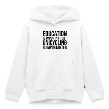 Einrad-Einrad-Einrad - Kinder Premium Organic Hoodie - Weiß - Vorne - AI Model Kid Female (0cm)