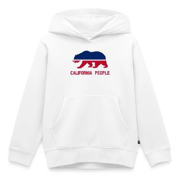 Menschen in Kalifornien - Kinder Premium Organic Hoodie - Weiß - Vorne - AI Model Kid Female (0cm)