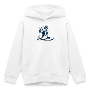 Eishockeyspieler - Kinder Premium Organic Hoodie - Weiß - Vorne - AI Model Kid Female (0cm)