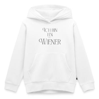 Ich bin ein (Schla) Wiener - Kinder Premium Organic Hoodie - Weiß - Vorne - AI Model Kid Female (0cm)
