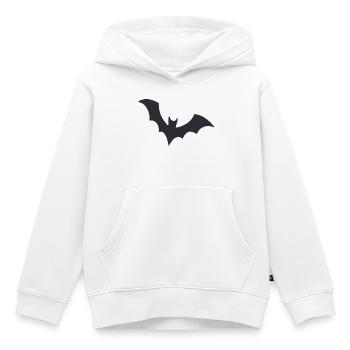 Silhouette einer nachtaktiven Fledermaus - Kinder Premium Organic Hoodie - Weiß - Vorne - AI Model Kid Female (0cm)