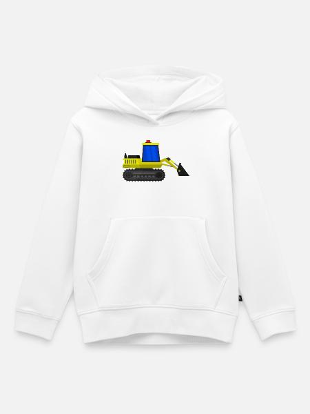 Bagger - Kinder Premium Organic Hoodie - Weiß