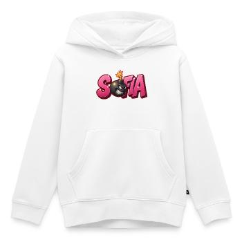 Sofia Graffiti Name Bomb Graffité 3D - Kinder Premium Organic Hoodie - Weiß - Vorne - AI Model Kid Female (0cm)