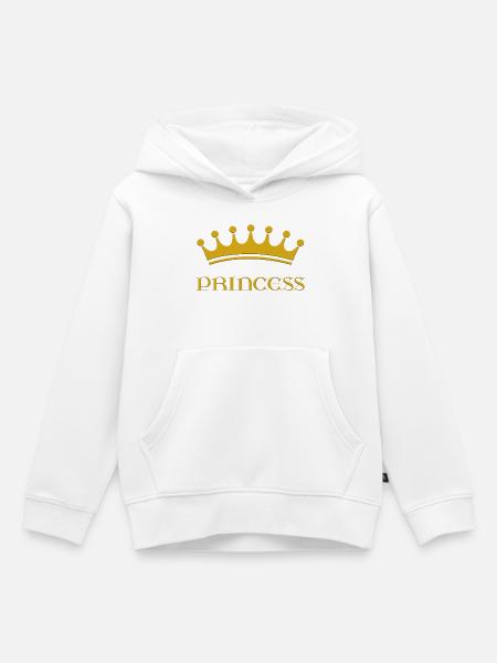 princess - Kinder Premium Organic Hoodie - Weiß