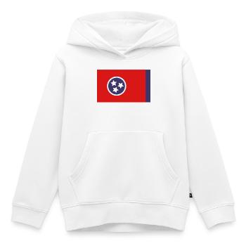 Tennessee flag - Kids Premium Organic Hoodie - white - Front - AI Model Kid Female (0cm)