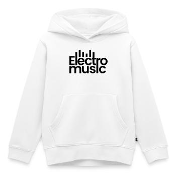 Logo de la musique électro - Sweat Premium à capuche enfant bio - blanc - Devant - AI Model Kid Female (0cm)