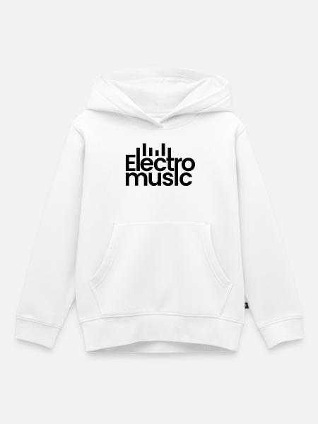 Elektro-Musik-Logo - Kinder Premium Organic Hoodie - Weiß