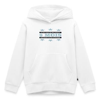 9 Monate - Kinder Premium Organic Hoodie - Weiß - Vorne - AI Model Kid Female (0cm)