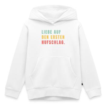 Love at first hoof beat - Kids Premium Organic Hoodie - white - Front - AI Model Kid Female (0cm)