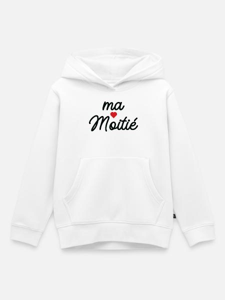 Mein Herz - Kinder Premium Organic Hoodie - Weiß
