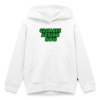 Klimaschutz jetzt - Kinder Premium Organic Hoodie - Weiß - Vorne - AI Model Kid Female (0cm)