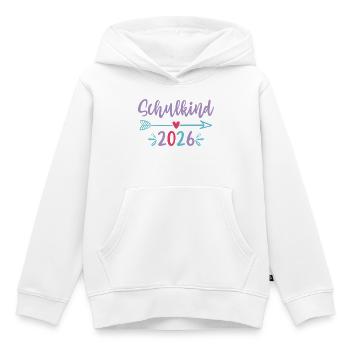 Schulkind 2026 Erstklässlerin Mädchen Geschenkidee - Kinder Premium Organic Hoodie - Weiß - Vorne - AI Model Kid Female (0cm)