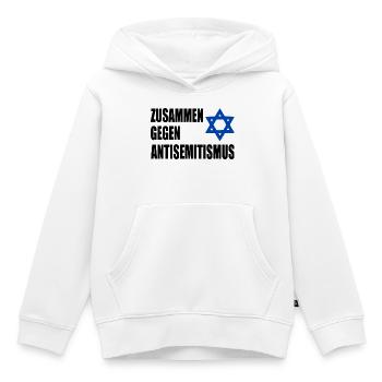 zusammen gegen antisemitism - Kinder Premium Organic Hoodie - Weiß - Vorne - AI Model Kid Female (0cm)