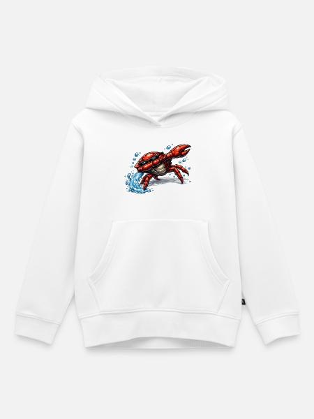 Dabbing Krebs - Kinder Premium Organic Hoodie - Weiß