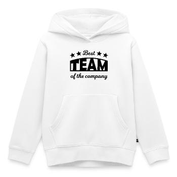 Team Player - Kids Premium Organic Hoodie - white - Front - AI Model Kid Female (0cm)