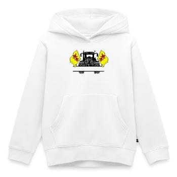 Süd Holland_Tractor_Custom_Edition - Kinder Premium Organic Hoodie - Weiß - Vorne - AI Model Kid Female (0cm)