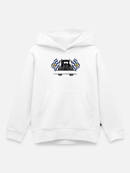 Zeeland_Tractor_Custom_Edition - Kinder Premium Organic Hoodie - Weiß