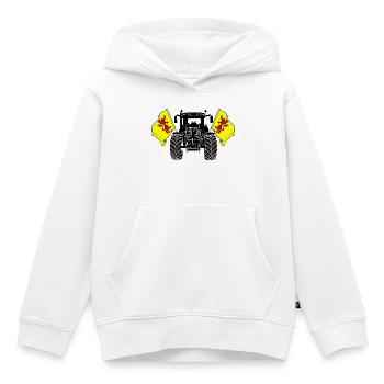 Süd Holland_Tractor_Pride - Kinder Premium Organic Hoodie - Weiß - Vorne - AI Model Kid Female (0cm)