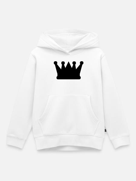 Krone - Kinder Premium Organic Hoodie - Weiß