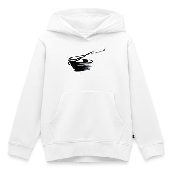 cuillère 01 - Sweat Premium à capuche enfant bio - blanc - Devant - AI Model Kid Female (0cm)