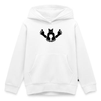 Schwarze Katze - Kinder Premium Organic Hoodie - Weiß - Vorne - AI Model Kid Female (0cm)