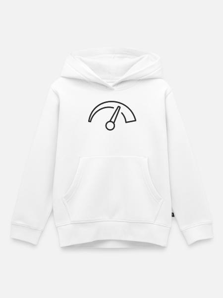 Tachometer, Anzeigerad, Symbol, Leistungsmesser Vect - Kinder Premium Organic Hoodie - Weiß