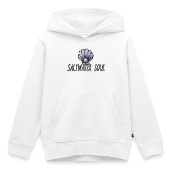 Art de la coquille d’âme salée - Sweat Premium à capuche enfant bio - blanc - Devant - AI Model Kid Female (0cm)