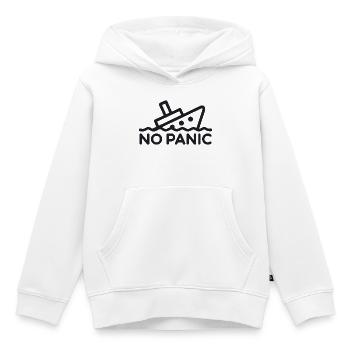 NO PANIC - Kinder Premium Organic Hoodie - Weiß - Vorne - AI Model Kid Female (0cm)