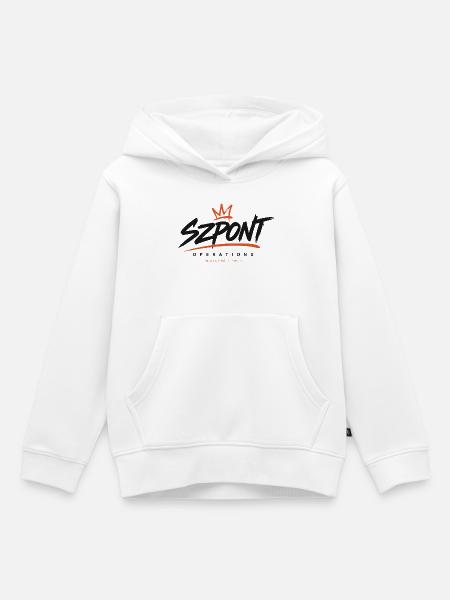 Szpont-Operationen – Genehmigtes Chaos - Kinder Premium Organic Hoodie - Weiß