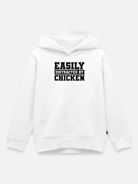 Huhn Spruch Humor - Kinder Premium Organic Hoodie - Weiß