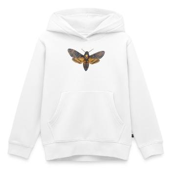 Sphinx-Schädel-Nacht-Schädel-Schmetterling - Kinder Premium Organic Hoodie - Weiß - Vorne - AI Model Kid Female (0cm)