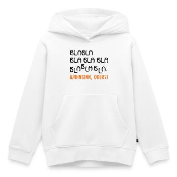 Gespräche Wahnsinn - Kinder Premium Organic Hoodie - Weiß - Vorne - AI Model Kid Female (0cm)