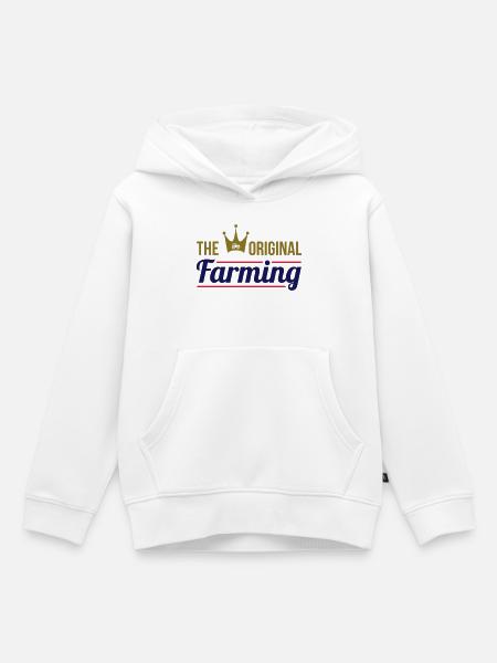 Farming - Kinder Premium Organic Hoodie - Weiß