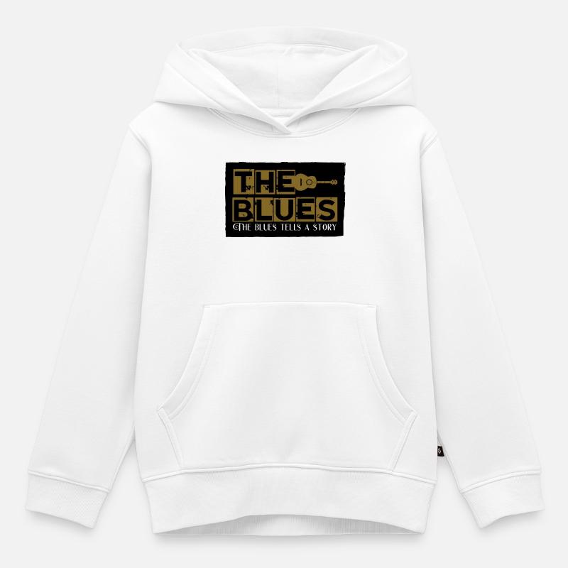 the bleus - Sweat Premium à capuche enfant bio - blanc