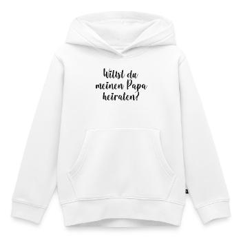 Papa Heiratsantrag Antrag heiraten Kind Baby - Kinder Premium Organic Hoodie - Weiß - Vorne - AI Model Kid Female (0cm)