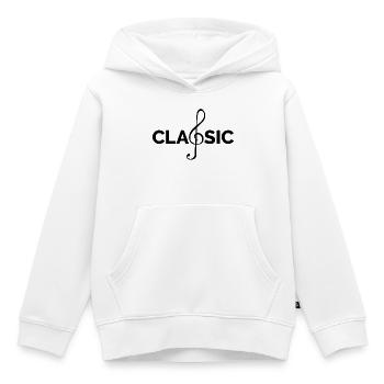 Musique classique Musiciens Instruments classiques icône - Sweat Premium à capuche enfant bio - blanc - Devant - AI Model Kid Female (0cm)