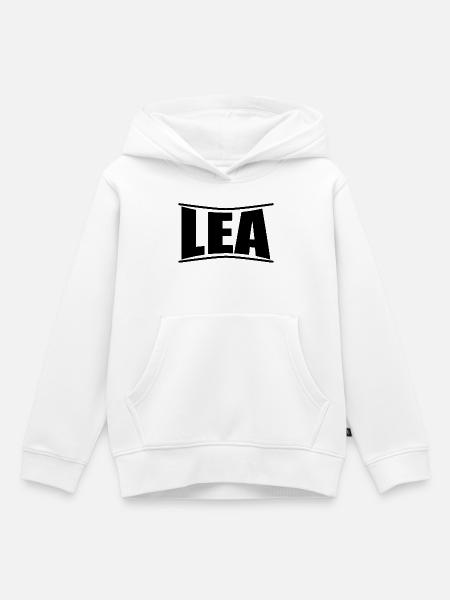 T-Shirt Lea T-Shirt Geschenkidee - Kinder Premium Organic Hoodie - Weiß