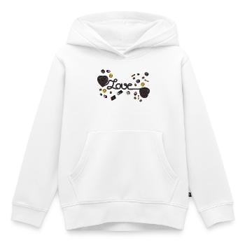 schwarze Lakritz Herzen als Schnecke gerollt. - Kinder Premium Organic Hoodie - Weiß - Vorne - AI Model Kid Female (0cm)
