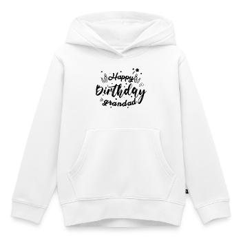 Herzlichen Glückwunsch zum Geburtstag Opa - Kinder Premium Organic Hoodie - Weiß - Vorne - AI Model Kid Female (0cm)