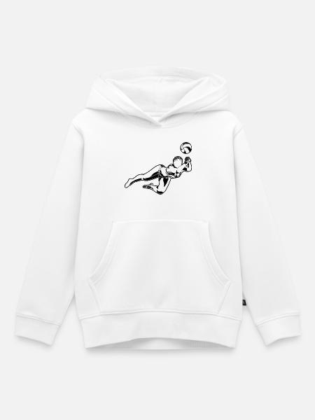 Beach Volleyballerin - Kinder Premium Organic Hoodie - Weiß