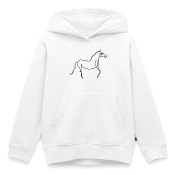 Horse - Kids Premium Organic Hoodie - white - Front - AI Model Kid Female (0cm)
