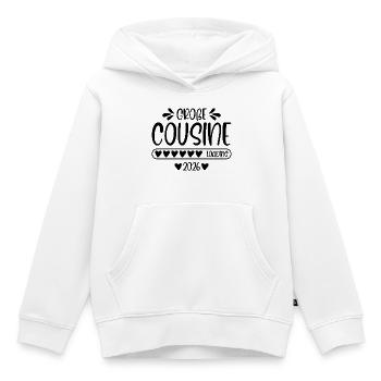 Big Cousin 2026 loading - Kids Premium Organic Hoodie - white - Front - AI Model Kid Female (0cm)