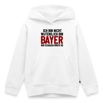 Je ne suis pas en colère, je suis Bavarois - Sweat Premium à capuche enfant bio - blanc - Devant - AI Model Kid Female (0cm)