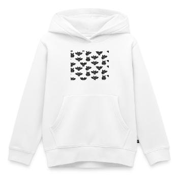 Chauves-souris - Sweat Premium à capuche enfant bio - blanc - Devant - AI Model Kid Female (0cm)