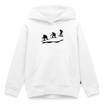 Snowboard rennen - Kinder Premium Organic Hoodie - Weiß - Vorne - AI Model Kid Female (0cm)