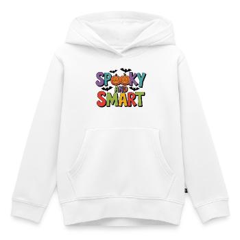 Spooky and Smart Halloween Design - Kinder Premium Organic Hoodie - Weiß - Vorne - AI Model Kid Female (0cm)