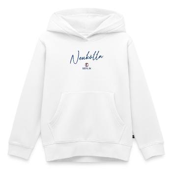 Neukölln - Berlin Flagge - Berliner Bär - Kinder Premium Organic Hoodie - Weiß - Vorne - AI Model Kid Female (0cm)