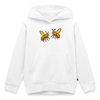Leuchtende Honigbienen - Kinder Premium Organic Hoodie - Weiß - Vorne - AI Model Kid Female (0cm)